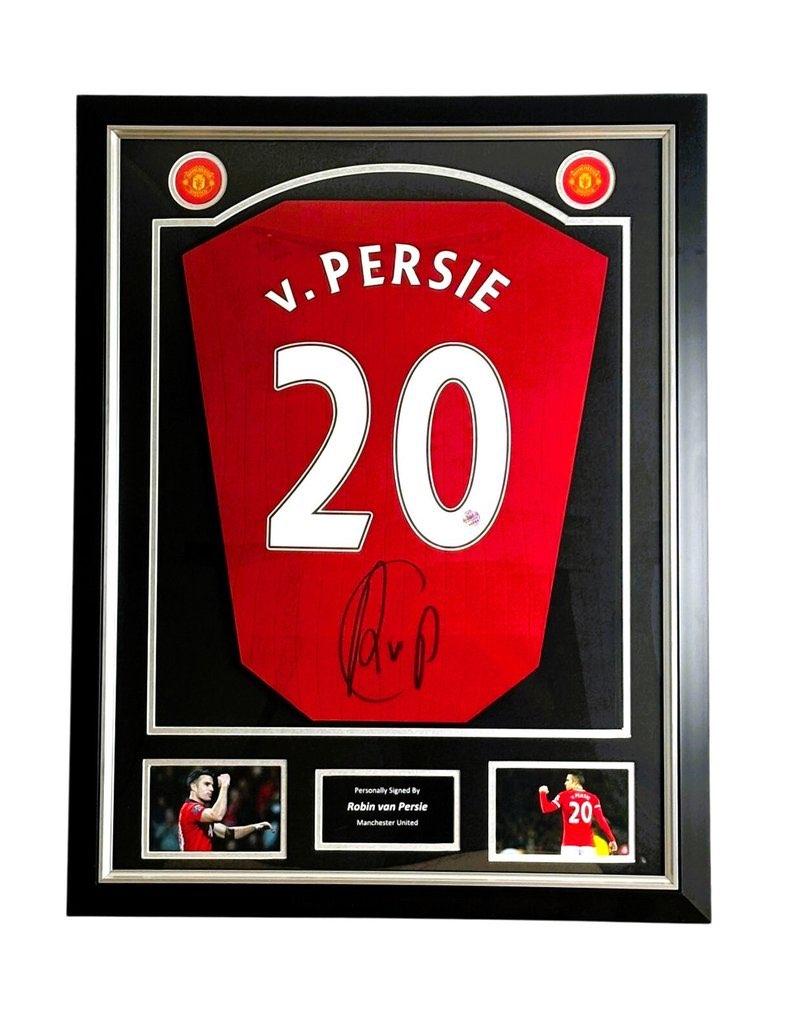 Robin Van Persie United gesigneerd shirt ingelijst, Buitenlandse clubs, Shirt, Ophalen of Verzenden, Zo goed als nieuw