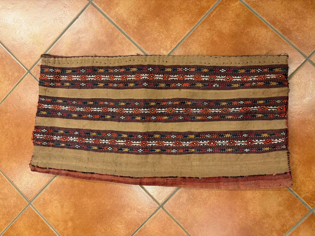 Mooi antiek gaaf Perzisch/turkmeens kussen dek, Ophalen of Verzenden, Zo goed als nieuw, Rechthoekig, 50 tot 100 cm