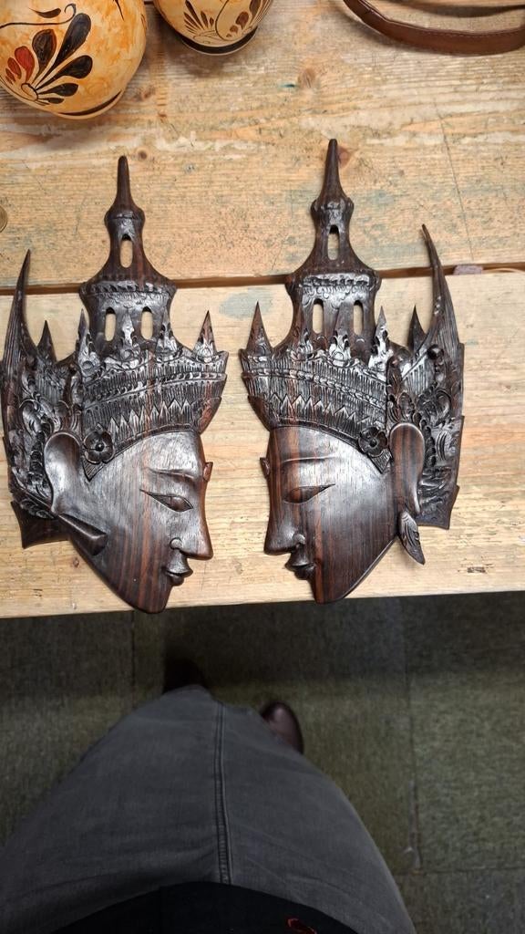 Balinees houtsnijwerk, Ophalen of Verzenden, Gebruikt, Beeldje of Poppetje