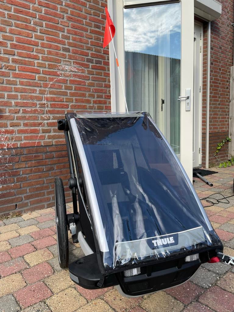 Thule Chariot Lite 1 Single fietskar - Zo goed als nieuw!, Opvouwbaar, 20 tot 40 kg, Ophalen of Verzenden, Zo goed als nieuw