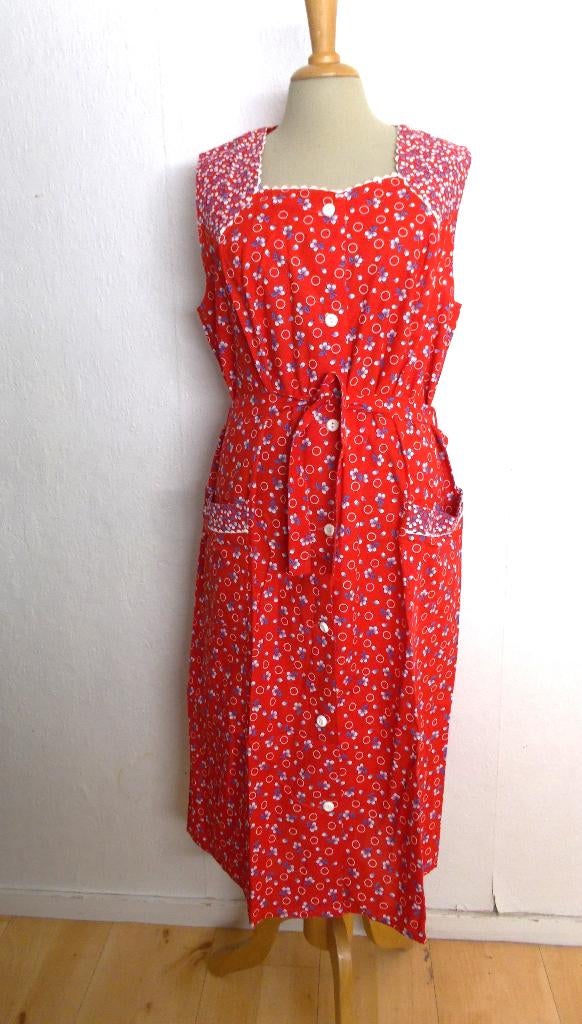Vintage/retro/sixties look schort jurk! 46, Verzenden, Maat 46/48 (XL) of groter, Zo goed als nieuw, Rood