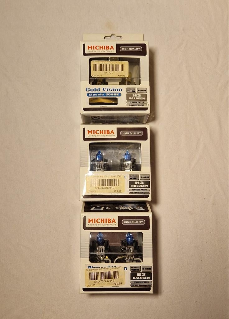 H3, ultimate white 2x, ultimate yellow 1x, Nieuwe lampen set, Ophalen of Verzenden