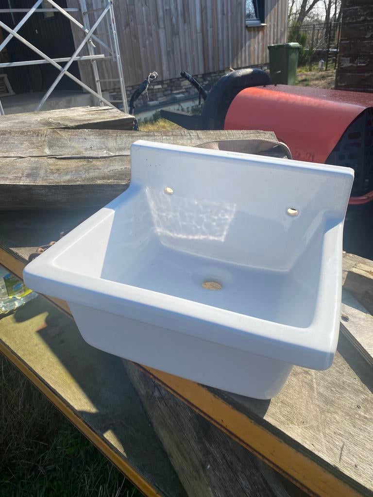 Wasbak/Uitstortgootsteen porselein, Ophalen, Nieuw