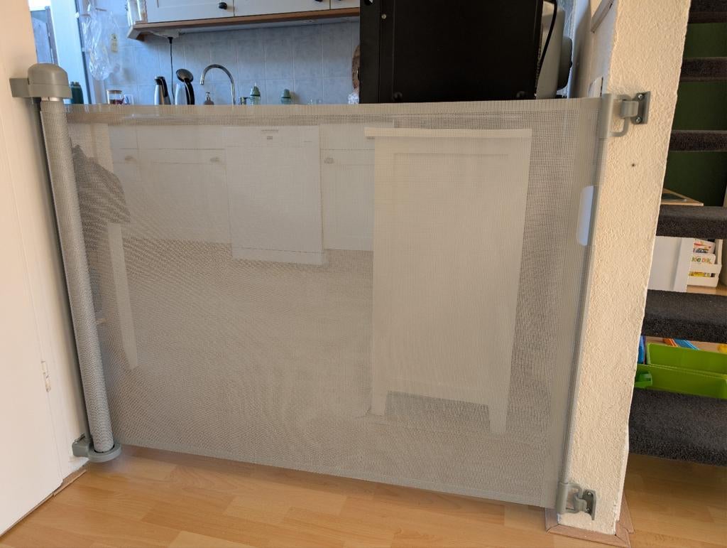 Oprolbaar traphekje - stevig en veilig, Overige materialen, Oprolhekje, Ophalen of Verzenden, Zo goed als nieuw