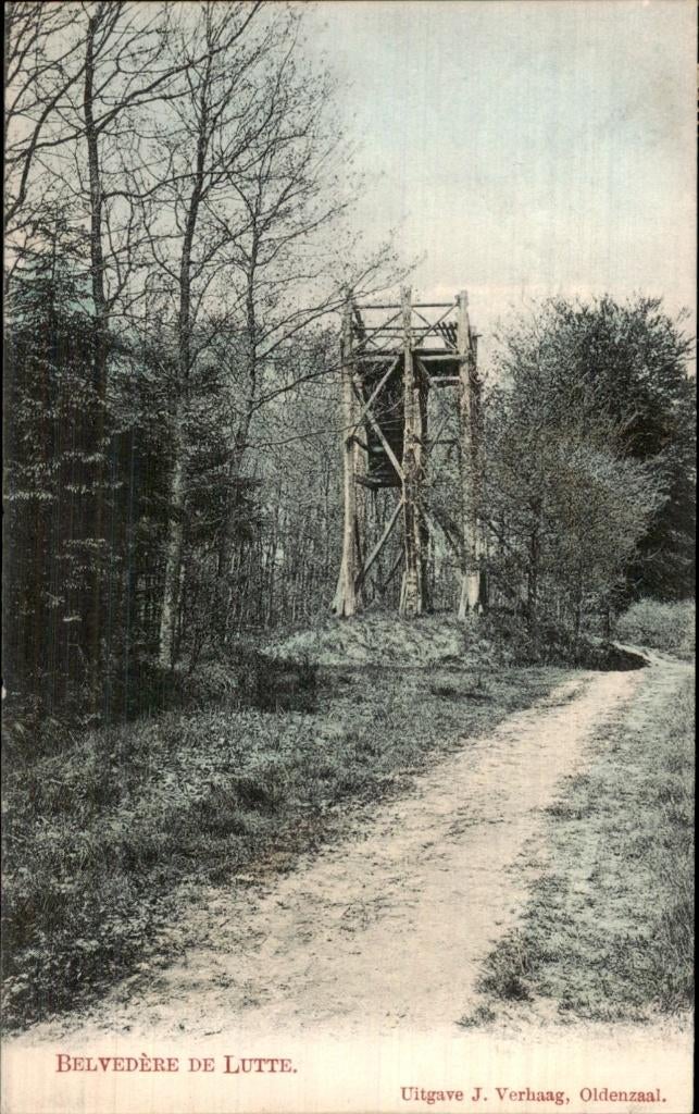 De Lutte - Belvedère - Uitkijktoren, Ophalen of Verzenden, Voor 1920, Gelopen, Overijssel