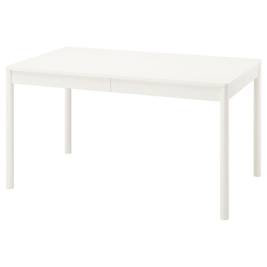 Ikea Tonstad uitschuifbare tafel, ecru (wit), Ophalen, 50 tot 100 cm, 150 tot 200 cm, Modern