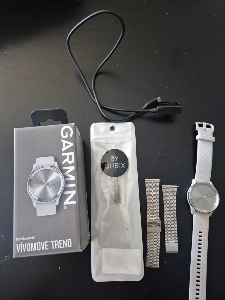 Garmin Vivomove Trend, Sieraden, Tassen en Uiterlijk, Smartwatches, Wit, Garmin, Ophalen of Verzenden, Zo goed als nieuw