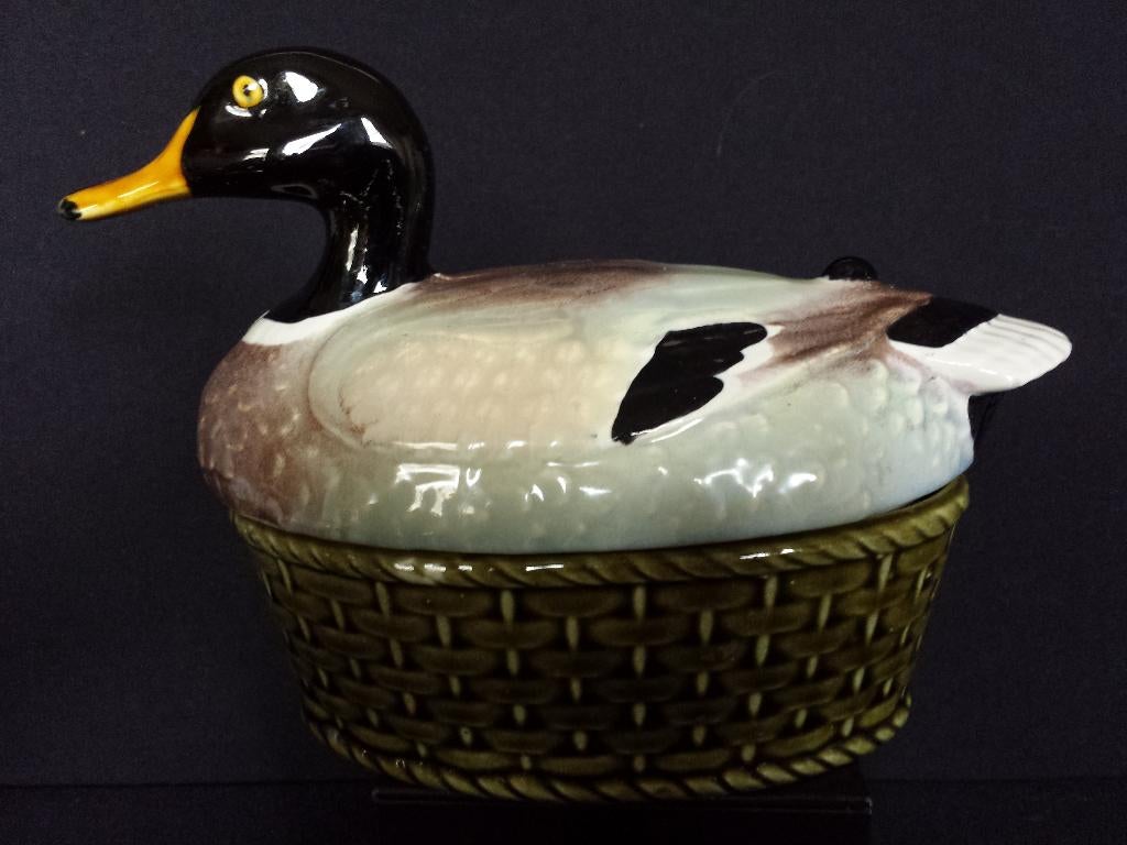 Paté Schaal EEND <> Portugees Keramiek <> Dekselschaal, Ophalen of Verzenden