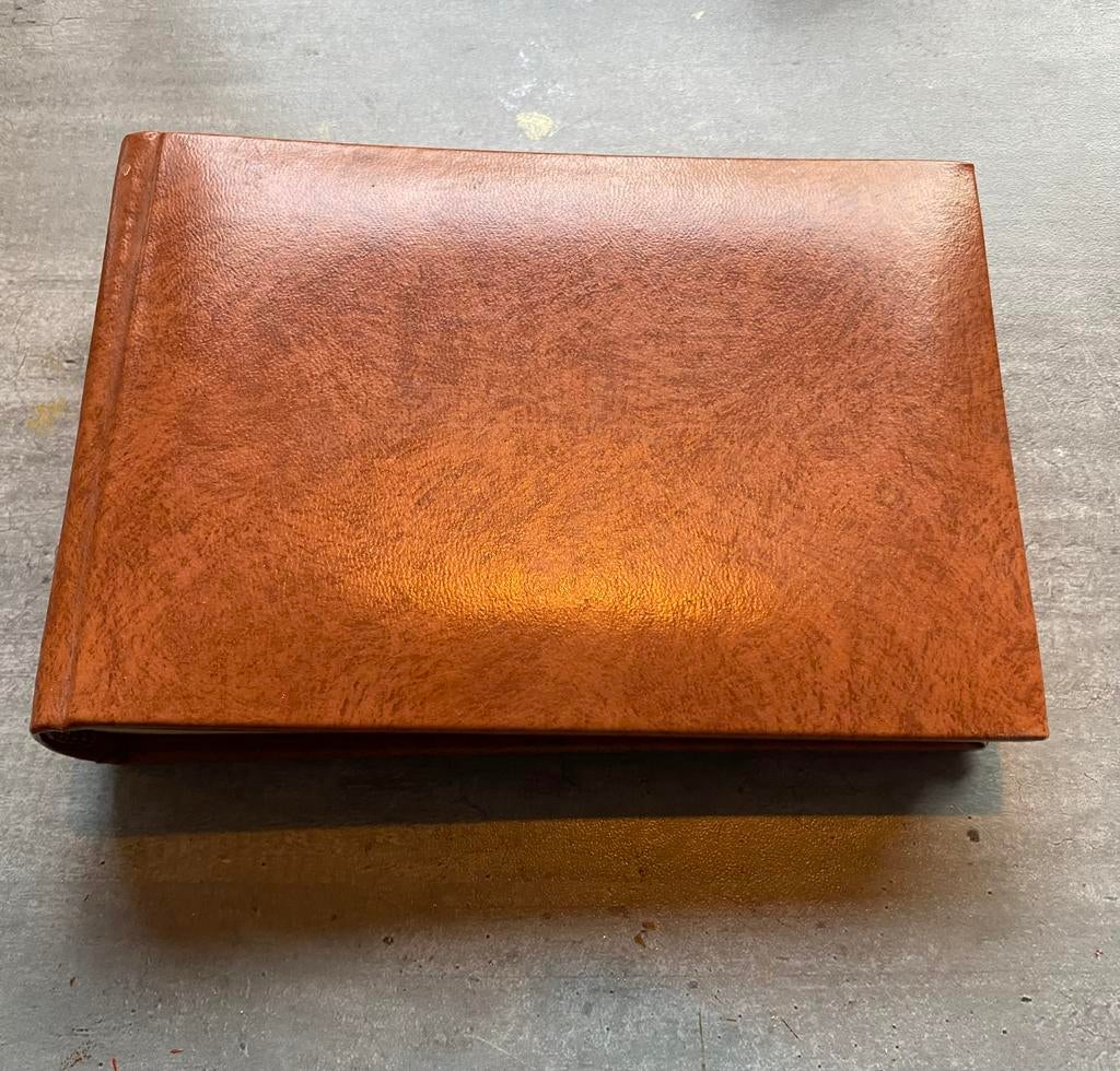 Vintage fotoboek bruin 16 x 11 cm, voor 40 foto’s, Ophalen of Verzenden