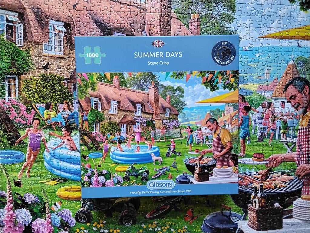 Gibsons puzzel 'summer days' by Steve Crisp, Ophalen, 500 t/m 1500 stukjes, Zo goed als nieuw, Legpuzzel