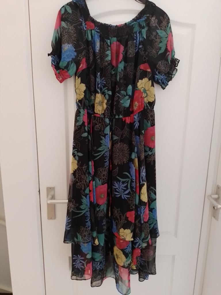 Miljuschka Zomerjurk met Vrolijke Print - Halflang Model, Overige kleuren, Miljuschka, Maat 42/44 (L), Ophalen of Verzenden