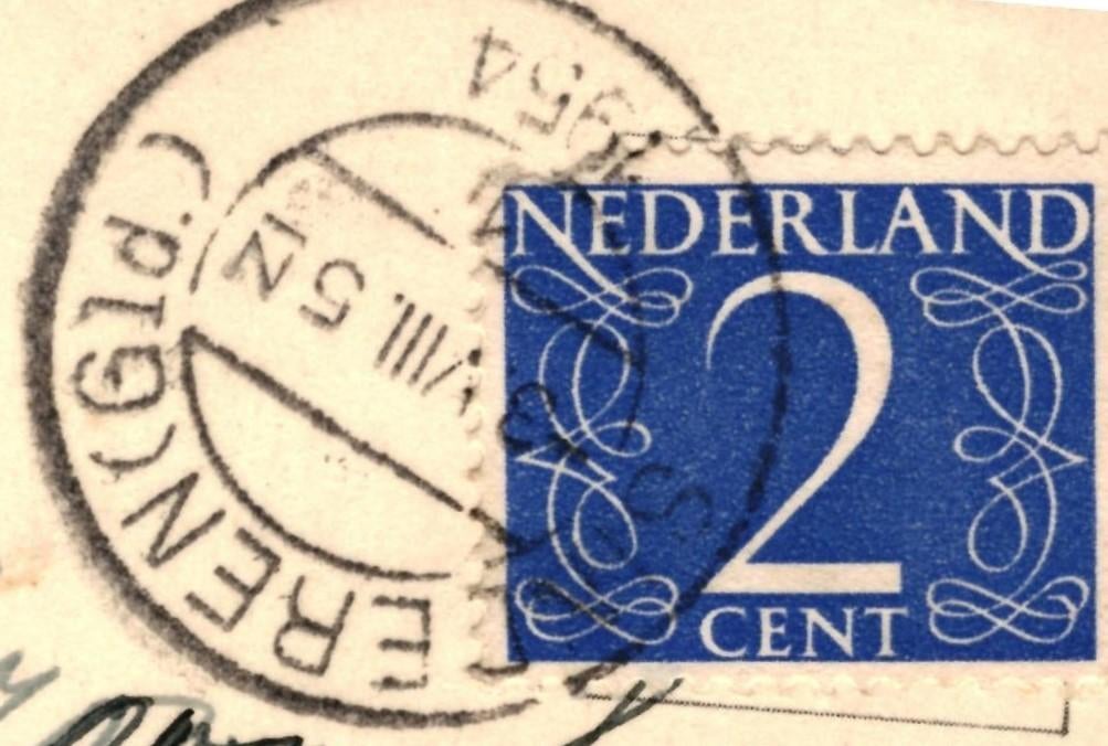 991339 Varsseveld Gld 1954 Gelopen met postzegel, Ophalen of Verzenden, 1940 tot 1960, Gelopen, Gelderland