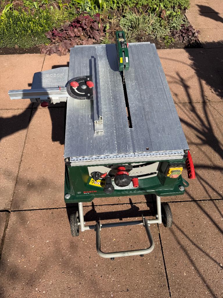 Bosch PPS 7 S Zaagtafel - 1400 W - Ø 190 mm met onderstel, Ophalen, Gebruikt, Cirkelzaag, 30 tot 70 mm