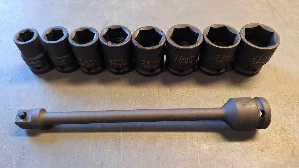 Kracht Doppenset met Verlengstuk Doppen set 1/2 inch., ., Nieuw, Ophalen of Verzenden, .