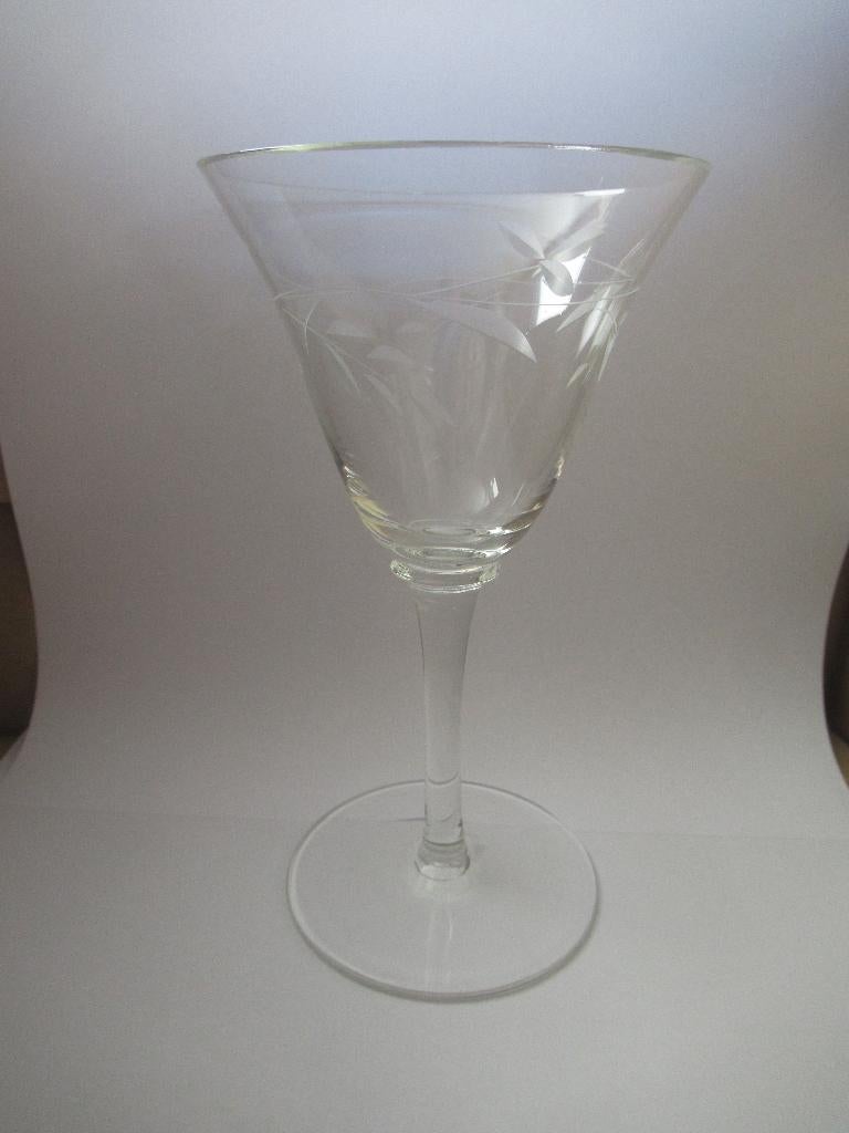 Gegraveerde wijnglazen., Antiek en Kunst, Ophalen