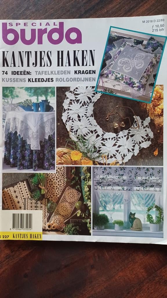 Burda, kantjes haken. 74 haakpatronen, Ophalen of Verzenden, Zo goed als nieuw