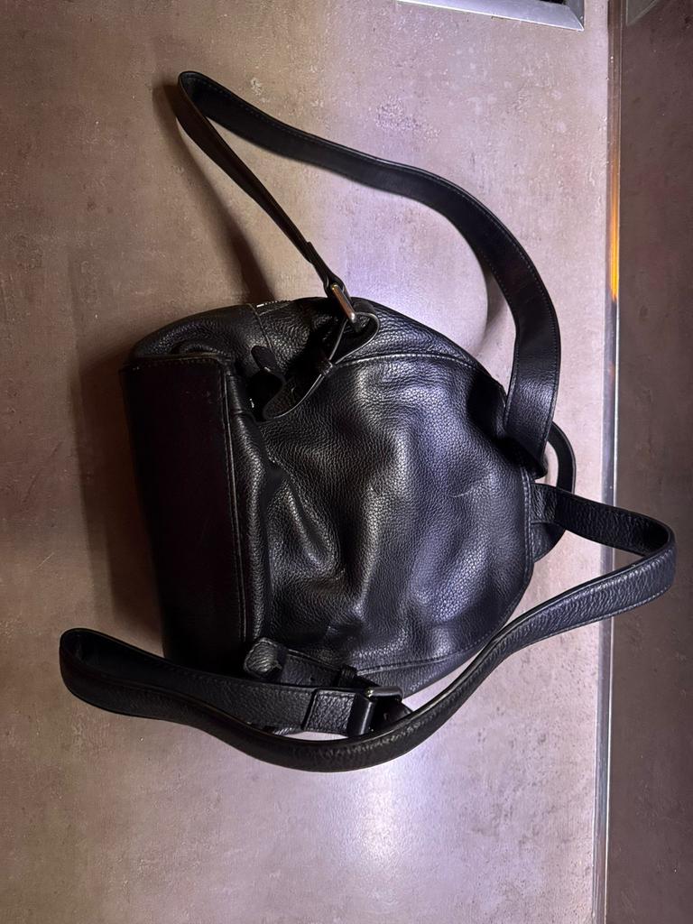 Karl Lagerfeld Zwarte Leren Mini Rugzak zwart, Sieraden, Tassen en Uiterlijk, Tassen | Rugtassen, Overige merken, Gebruikt, Minder dan 30 cm