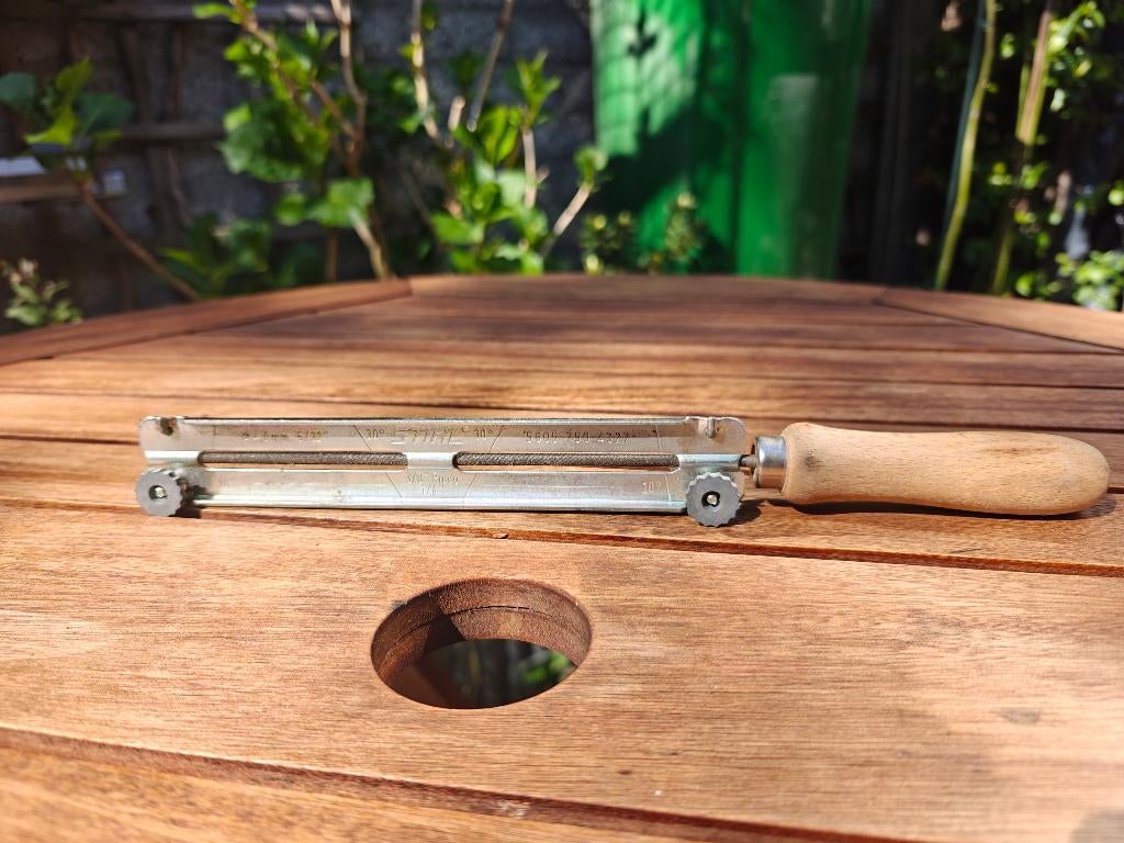 Stihl vijlgreep met vijl, Tuin en Terras, Hand-tuingereedschap, Ophalen of Verzenden, Gebruikt, STIHL