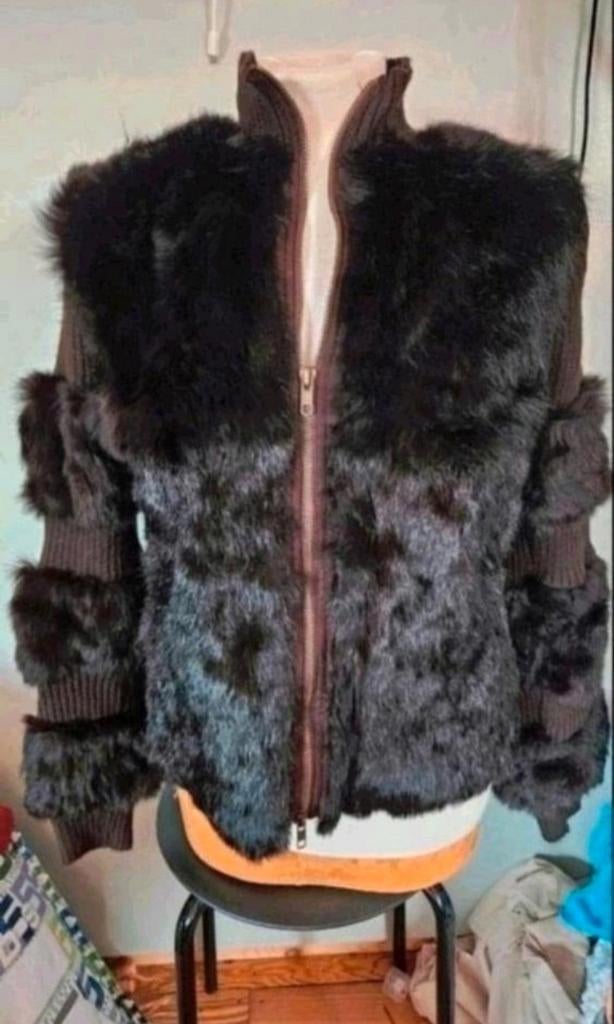 Bruin bont vest, Ophalen of Verzenden, Zo goed als nieuw, Maat 38/40 (M), Bruin