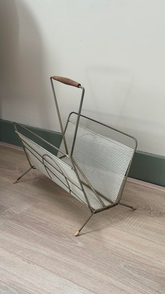 Vintage Lectuurmand, tijdschrifrenrek, krantenrek krantenbak, Ophalen of Verzenden, Gebruikt