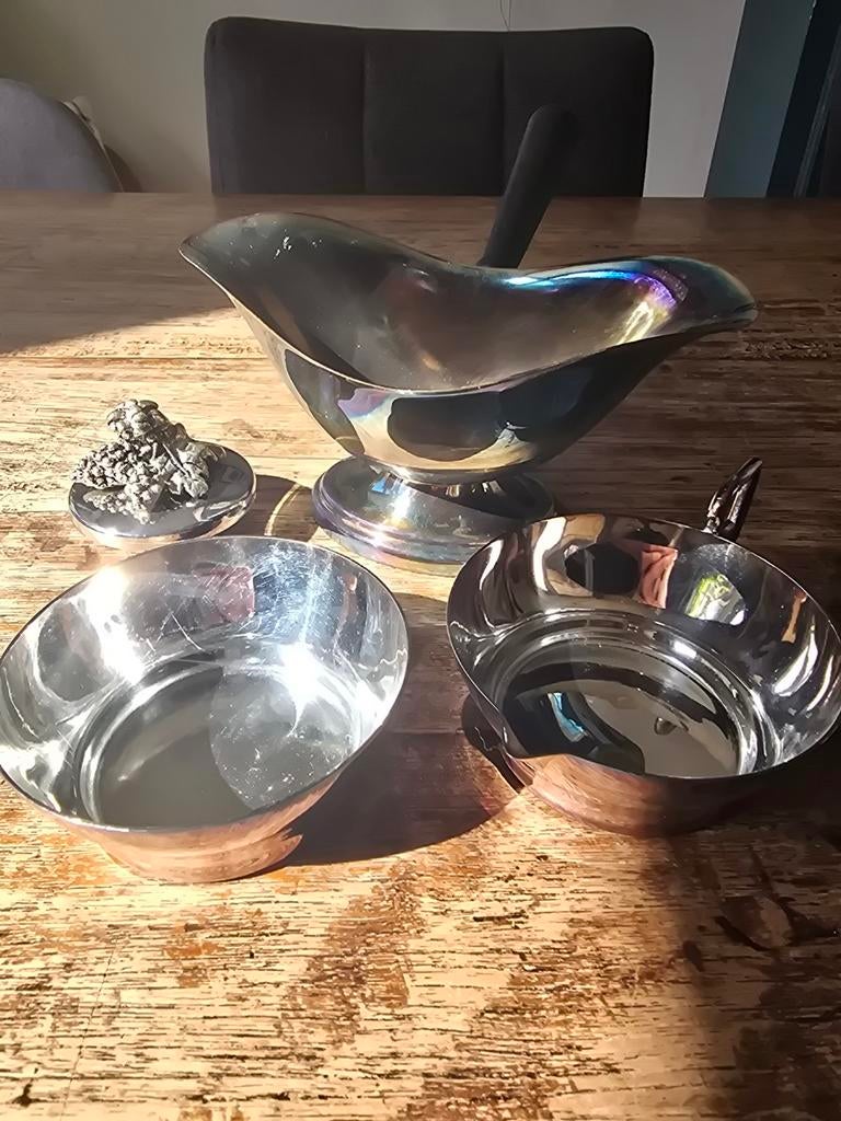 Zilverkleurige set, Ophalen of Verzenden, Zilver