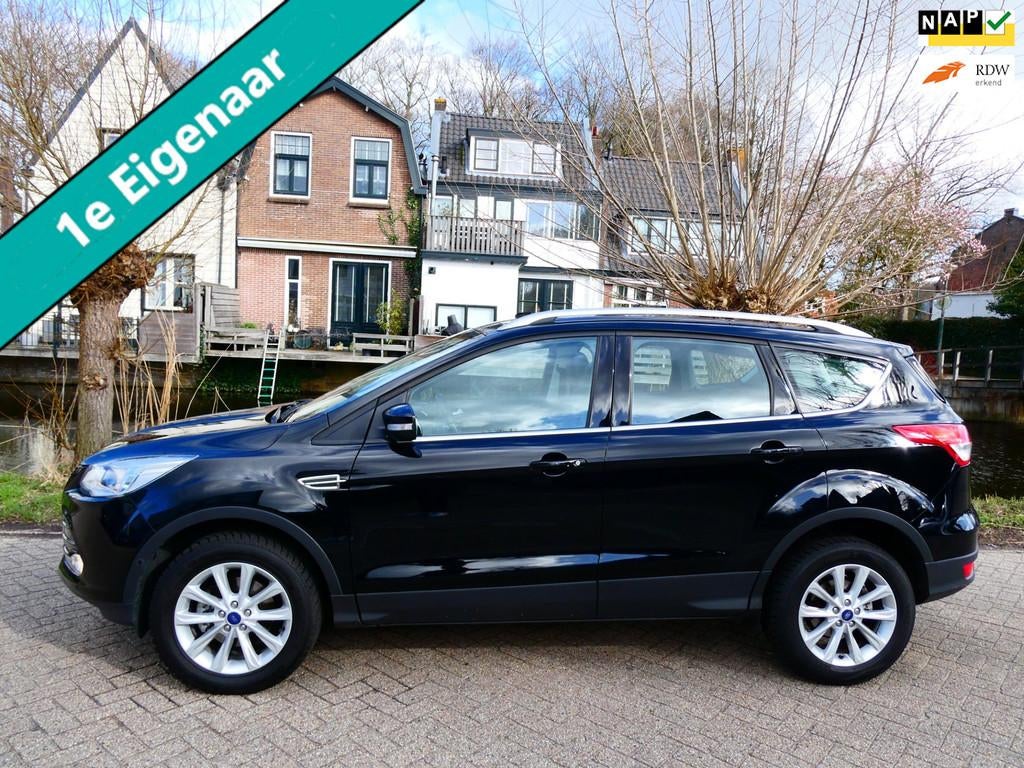 Ford Kuga 1.5 Titanium 150pk 1e eig. Clima Navi Schuifdak PD, 4 cilinders, Zwart, Origineel Nederlands, Bedrijf