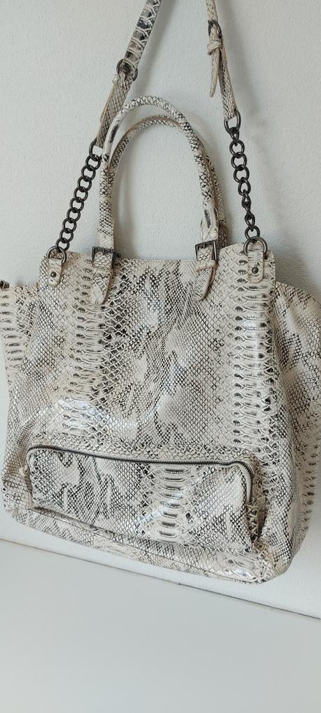 Nieuwe grote shopper tas phytonprint, Ophalen of Verzenden, Nieuw, Beige, Shopper