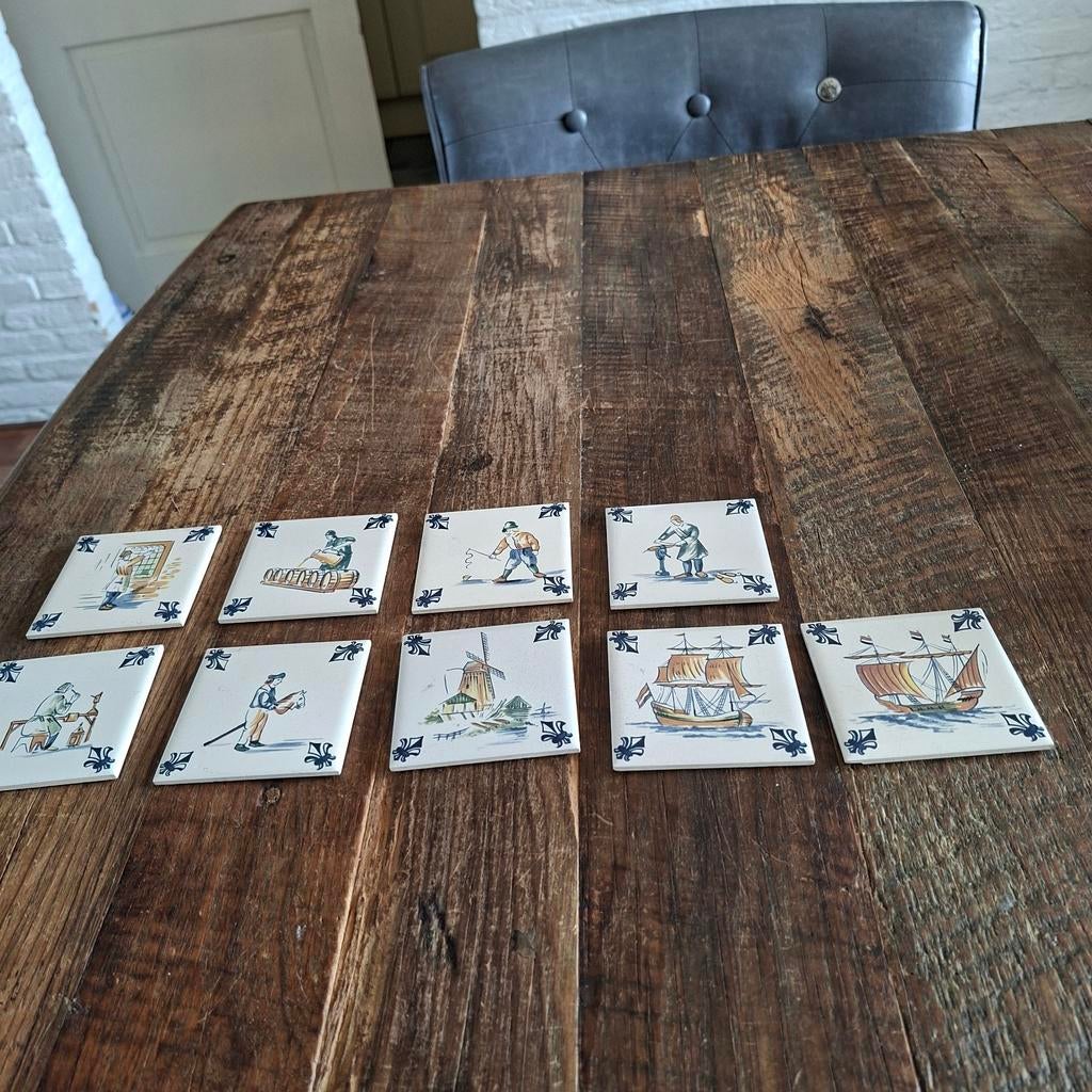 9 KLM Onderzetters Business Class 7 cm groot, Verzamelen, KLM Huisjes, Ophalen of Verzenden