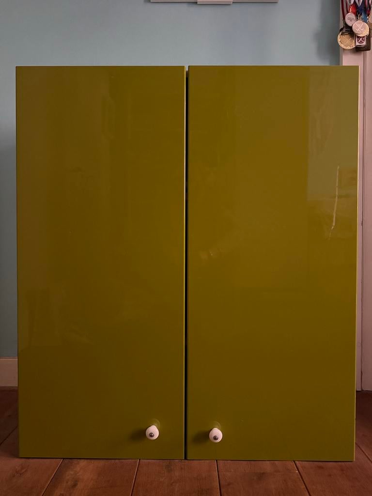Olijfgroen (keuken)kastje 93x80x38cm, Ophalen, Zo goed als nieuw