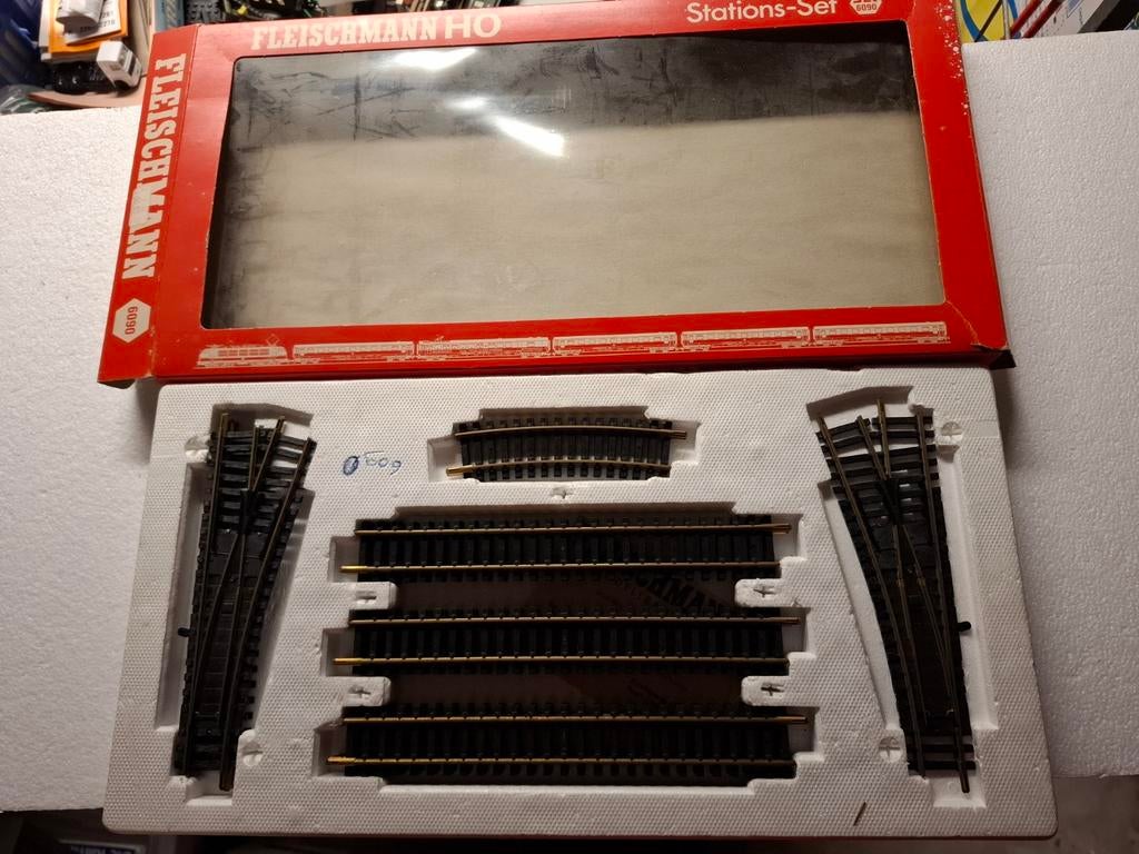 Fleischmann uitbreiding set rails in ovp 6090, Gelijkstroom, Fleischmann, Rails, Ophalen of Verzenden