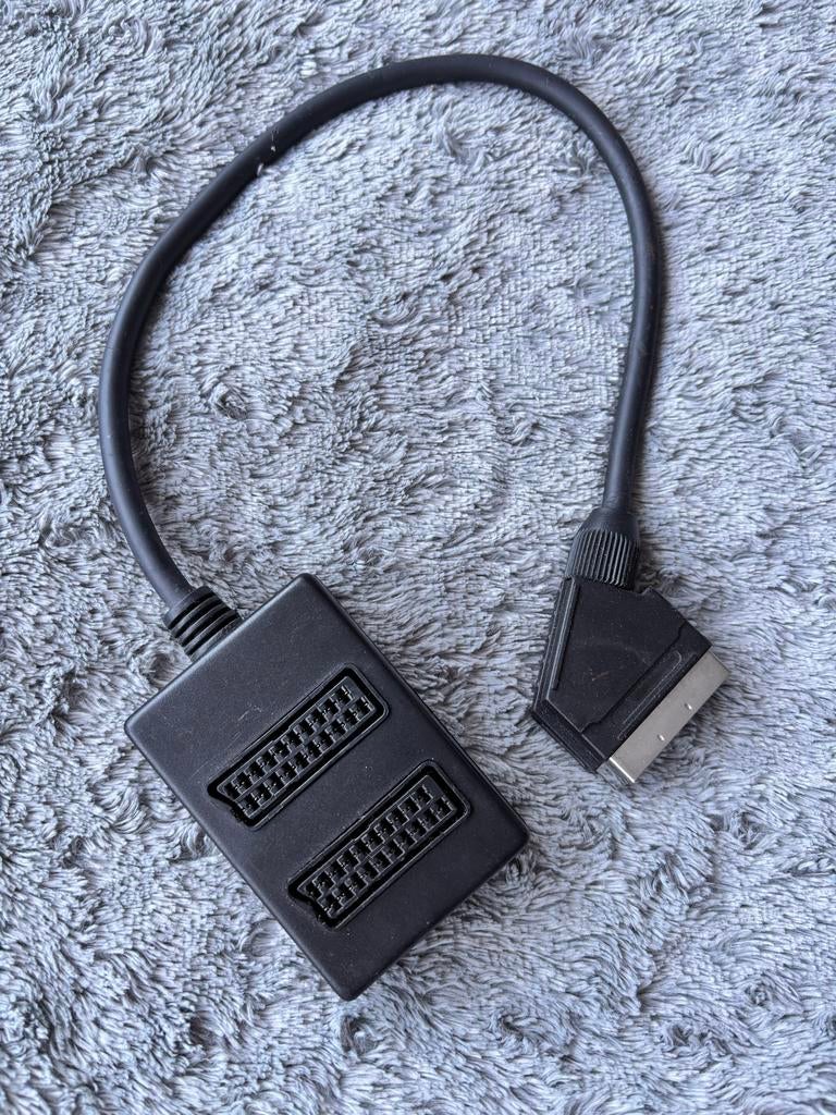 Scartkabel met 2 ingangen, Audio, Tv en Foto, Audiokabels en Televisiekabels, Ophalen of Verzenden, Gebruikt, Minder dan 2 meter