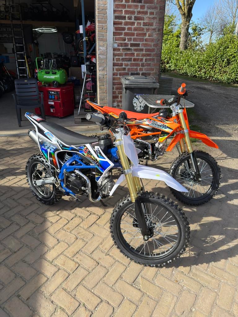 Pitbike ultra 125cc 4takt nieuw xxl 85cm zithoogte, Fietsen en Brommers, Minibikes, Midibikes en Pitbikes, Ophalen, Nieuw, Pitbike