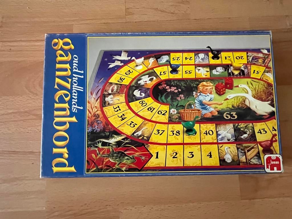 Ganzenbord spel, Ophalen, Gebruikt