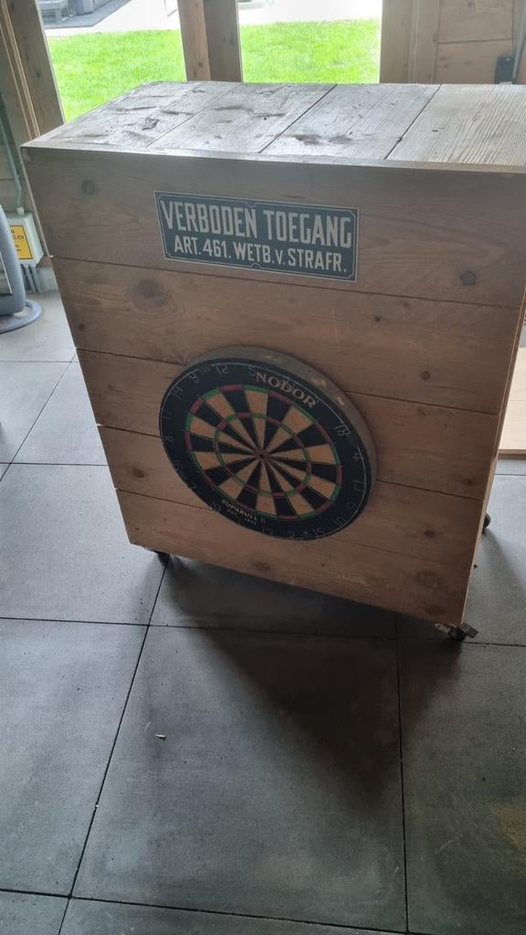 Bar/toonbank steigerhout op wielen, Huis en Inrichting, Tafels | Salontafels, Ophalen, Rechthoekig, 50 tot 100 cm, Minder dan 50 cm