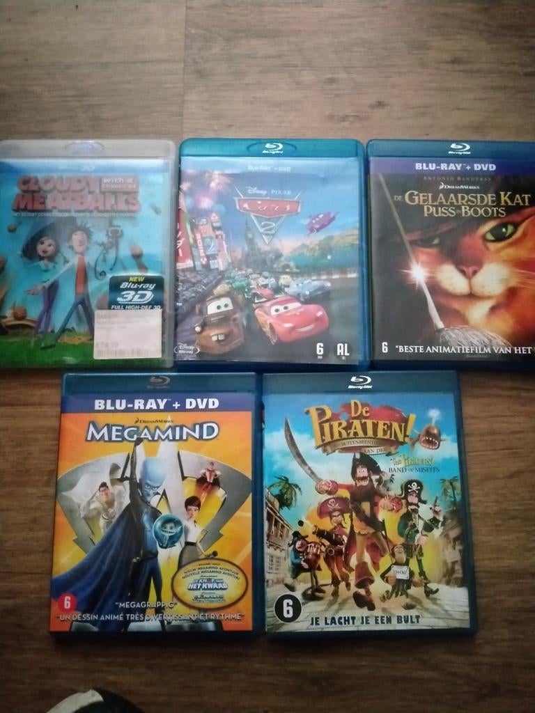 5 kinder blurays vanaf 6 jaar, Ophalen, Zo goed als nieuw, Tekenfilms en Animatie
