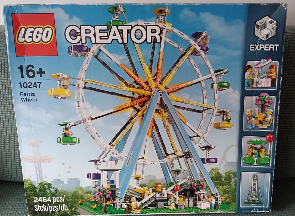 Lego Creator Expert 10247 Reuzenrad - Compleet met doos, Ophalen of Verzenden, Zo goed als nieuw, Complete set, Lego