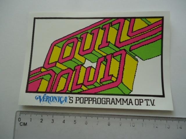 sticker oud Veronica Countdown tv radio pop muziek retro, Verzenden, Zo goed als nieuw, Bedrijf of Vereniging