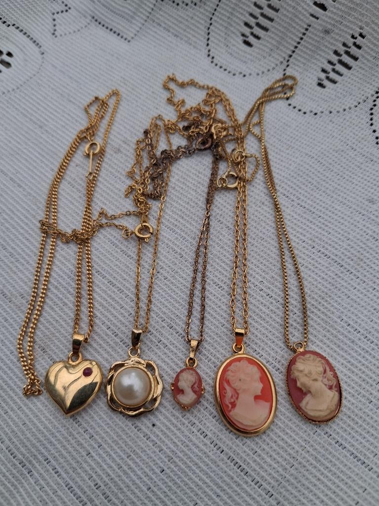 Lot vintage sieraden, Sieraden, Tassen en Uiterlijk, Antieke sieraden, Verzenden, Overige materialen, Ketting