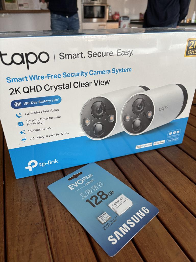 TP-Link Tapo C420S2 2K Camera Set + 128GB NIEUW, Ophalen, Nieuw
