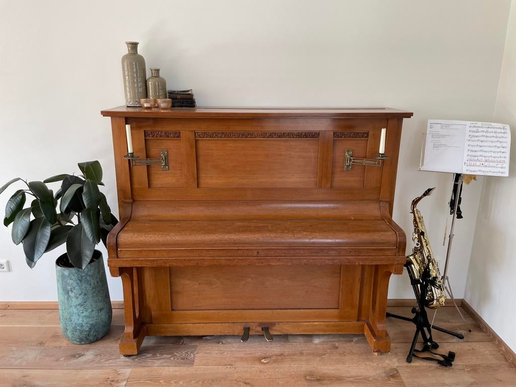 Piano gebr. Zinmerman A.G. Leipzig, Muziek en Instrumenten, Piano's, Ophalen, Gebruikt, Bruin, Piano