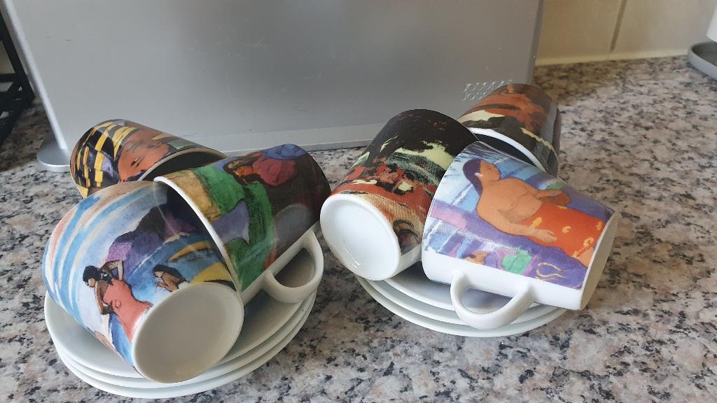 Gauguin expresso kopjes, Huis en Inrichting, Keuken | Servies, Ophalen of Verzenden, Zo goed als nieuw, Overige stijlen, Kop(pen) en/of Schotel(s)