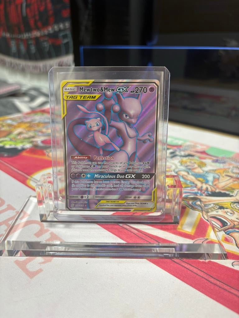 Mewtwo & Mew GX TAG TEAM (222/236), Ophalen of Verzenden, Zo goed als nieuw, Losse kaart, Foil