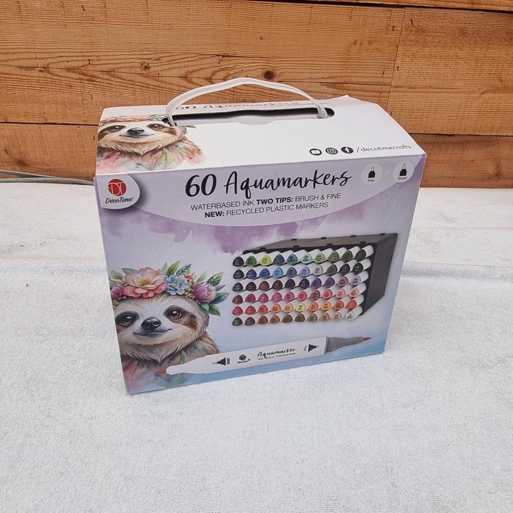 Nieuw Aquamarkers 60 stuks - Hoge kwaliteit Twinmarkers, Hobby en Vrije tijd, Tekenen, Ophalen, Nieuw, Potlood of Stift