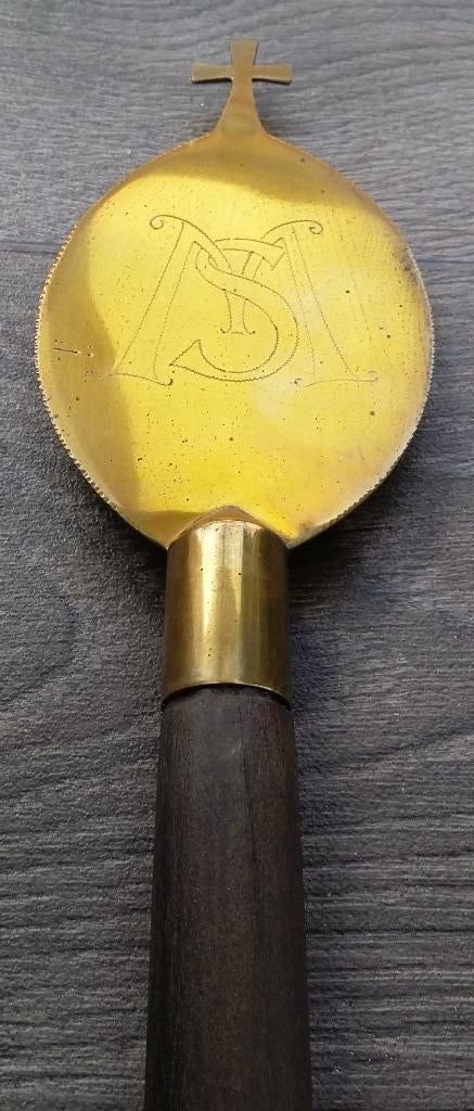 Omstreeks 1900 Processie Staf Stok Vaandel Schild Schildje, Antiek en Kunst, Antiek | Religie, Ophalen of Verzenden