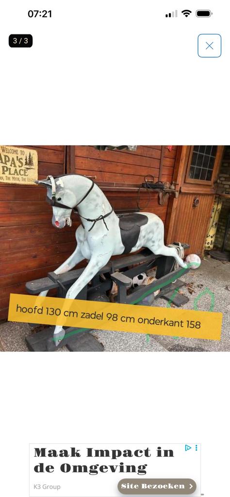 antiek hobbelpaard, Antiek en Kunst, Ophalen