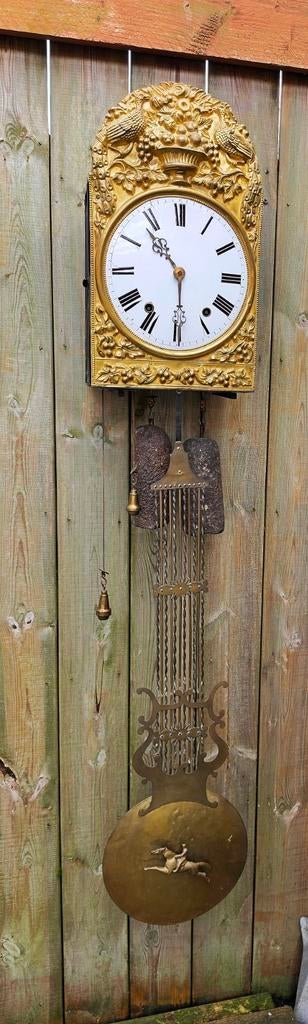 Antieke Comtoise klok met mechaniek inclusief slinger., Antiek en Kunst, Ophalen