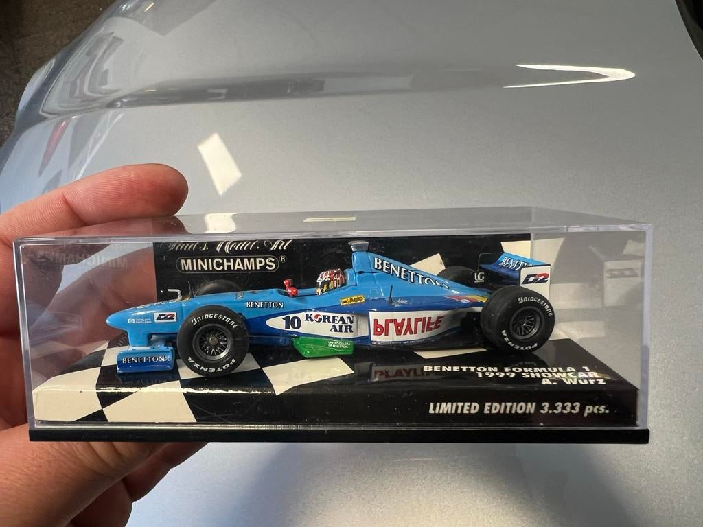 Minichamps Benetton Formule 1 1999 Showcar A. Wurz, Ophalen of Verzenden, Zo goed als nieuw, Formule 1