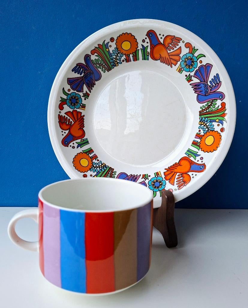 Villeroy & Boch serviesdelen/Acapulco bord en Santiago mok, Huis en Inrichting, Keuken | Servies, Gebruikt, Bord(en), Overige stijlen