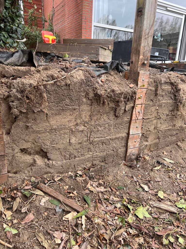 Zwart zand uit de tuin, circa 2,5 kuub, Tuin en Terras, Zand, Ophalen, Gebruikt, Ophoogzand