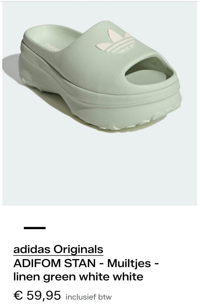 Adifom Stan slippers mt 37 ( nieuwprijs € 60), Ophalen of Verzenden, Nieuw, Slippers